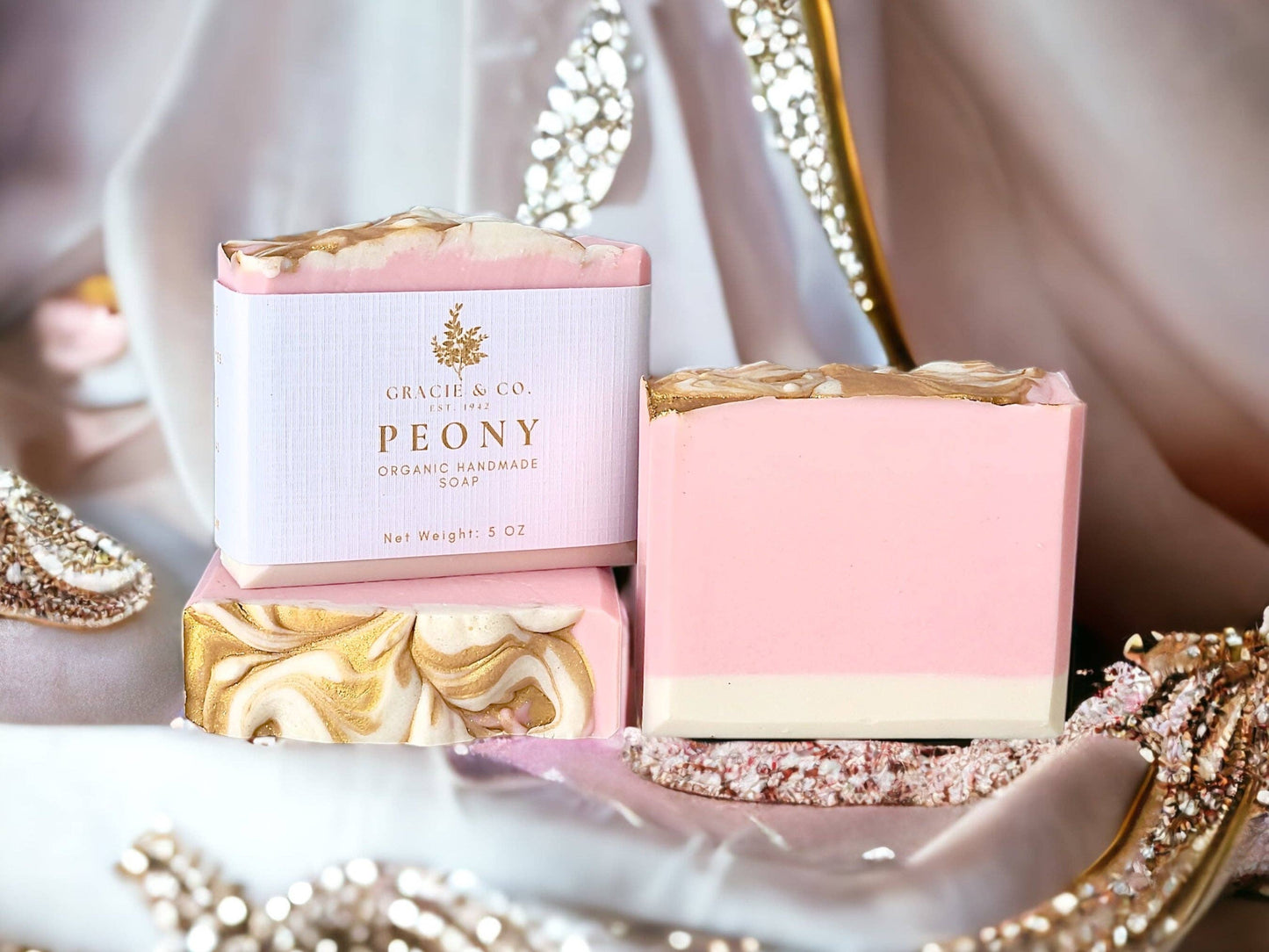 Gracie & Co. 1942 - Pink Peony Shea Butter Soap