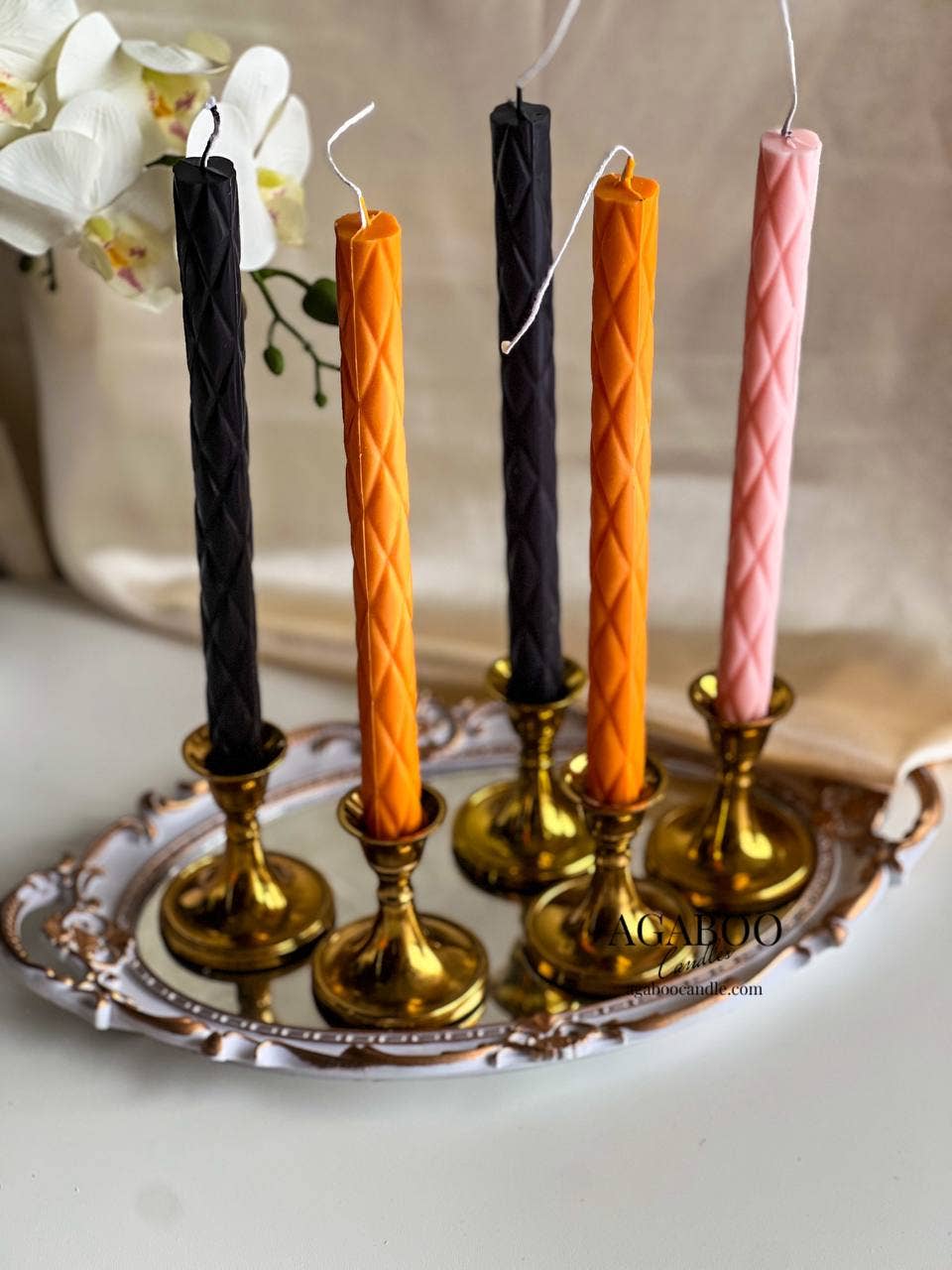 Agaboo Candle - Chic Soft Taper Candles 7/8x10 in - Pillar