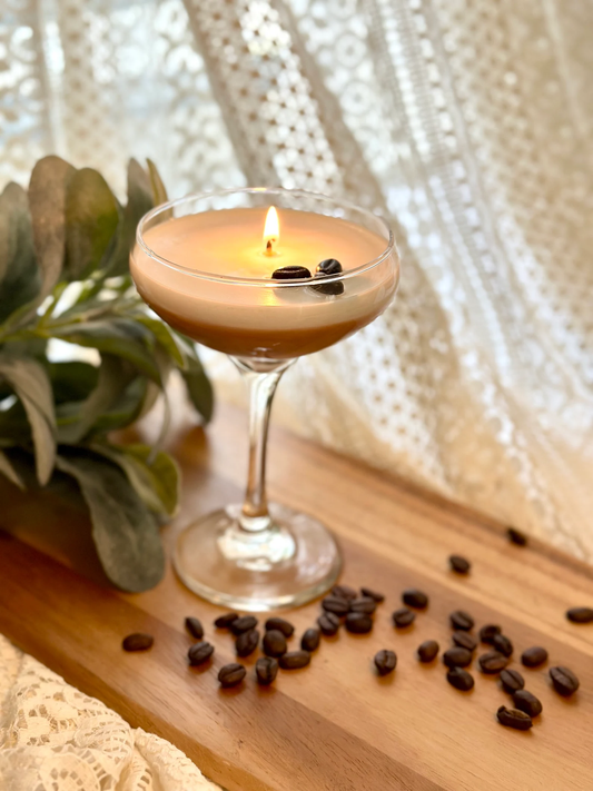 Pink Spruce - Espresso Martini Candle (Coupe Glass)