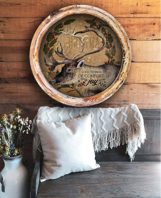 TroubleMaker Trading Company - Comfort and Joy Reindeer - Circle Artwork