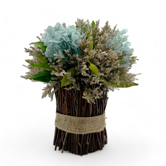 Le Menagerie - Preserved 10" Decorative Hydrangea Standing Topiary Plant