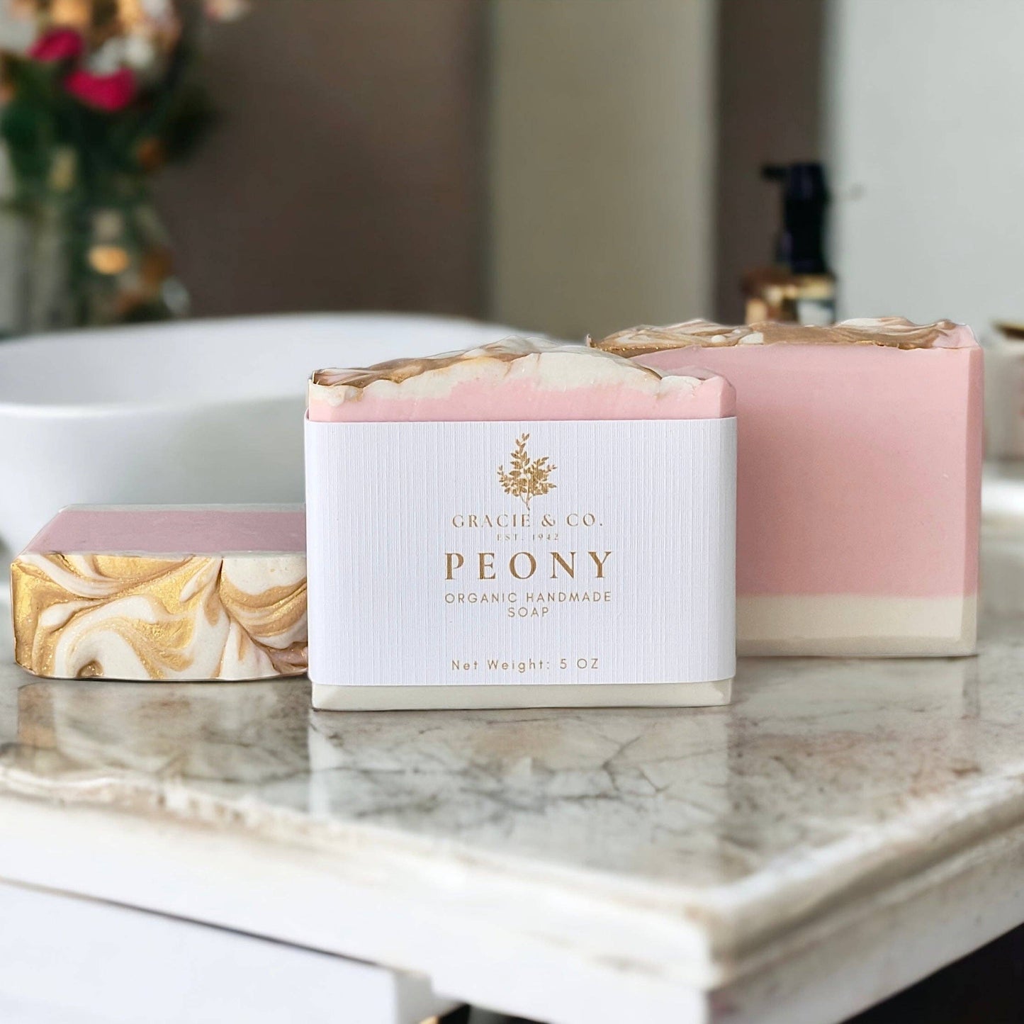 Gracie & Co. 1942 - Pink Peony Shea Butter Soap