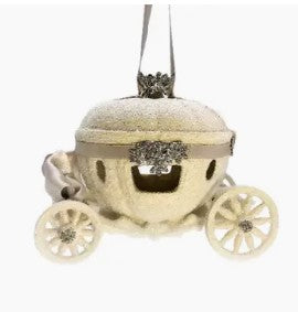 Menagerie-Sherri-Carriage Ornament - Cream