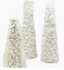 Menagerie-Sherri-Fur Tree - Lg, Ivory Shaggy