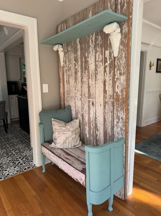 Menagerie-Upcycled Gallery-Barn Door Entry Hall Bench