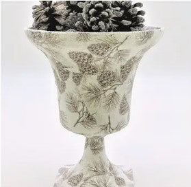 Menagerie-Sherri-Pedestal Vase - Decoup, Tahoe Pine