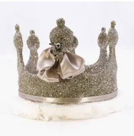 Menagerie-Sherri-Queen's Crown - Silver, eggshell fur, gray pearl accent