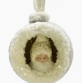 Menagerie-Sherri-Peek-A-Boo Orn - Dove, Santa