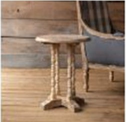 Porch View-Menagerie-White Washed Spindle Side Table