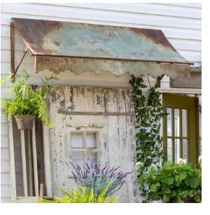Le Menagerie -Aged French Metal Awning