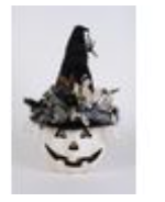 Le Menagerie - Lighted White Fiber Optic Pumpkin