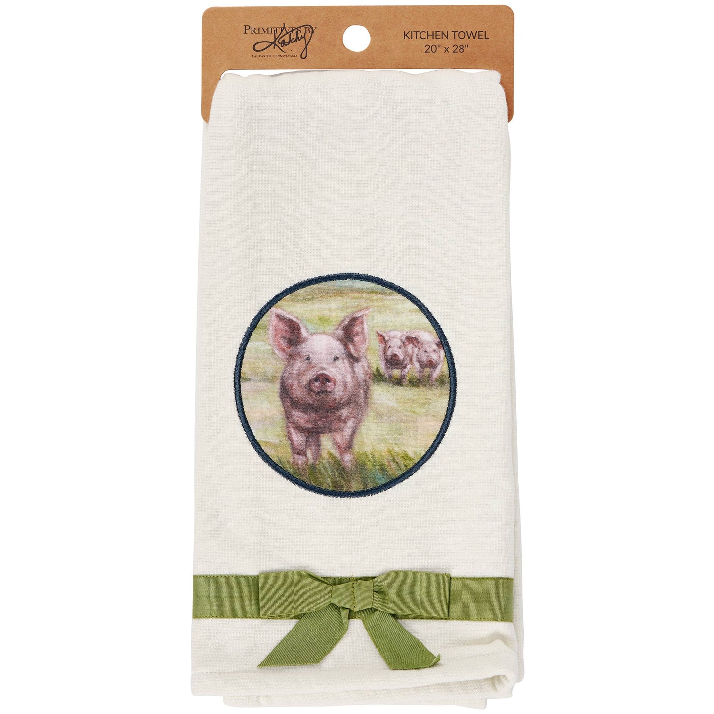 Primitives by Kathy - Pink Pigs Kitchen Towel