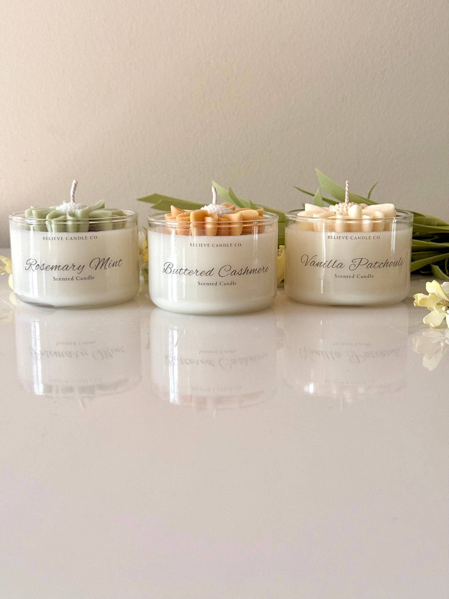 Believe Candle Co. -  Mini Daisy Candle Jar