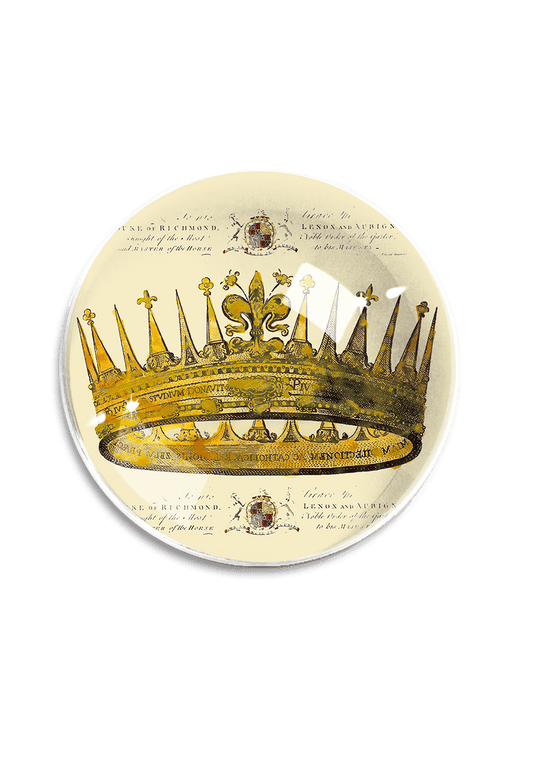 Le Menagerie- Vintage Crown Crystal Dome Paperweight // Min. Case of 2