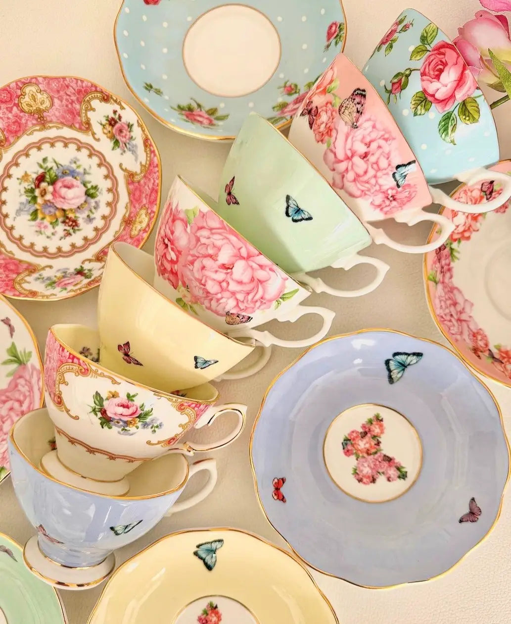 Le Menagerie  - Teacup & Saucer Pair Tea party, Catering, Celebrations