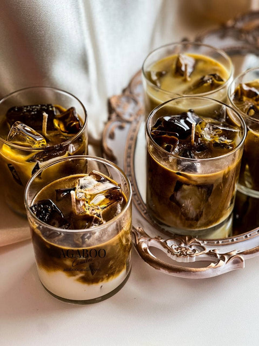 Agaboo Candle - Coffee Shop Scent - Iced Coffee Candle - Glass Jar 10 oz
