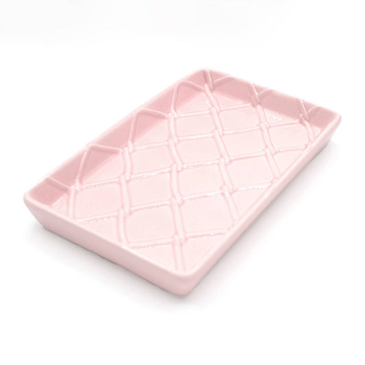 8 Oak Lane - Pink Textured Guest Towel Tray