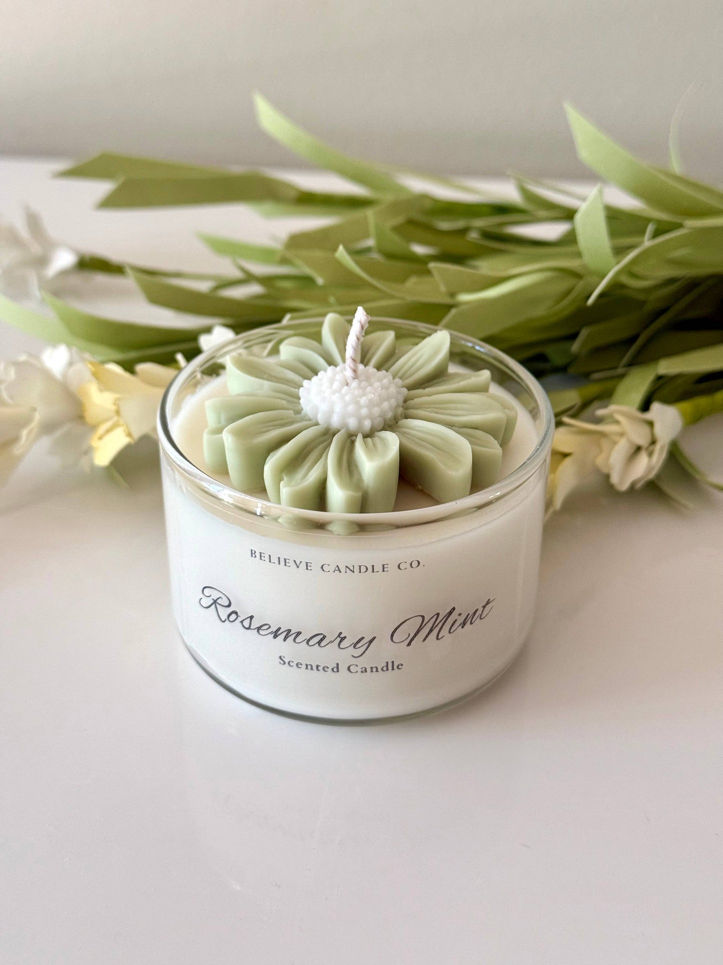 Believe Candle Co. -  Mini Daisy Candle Jar