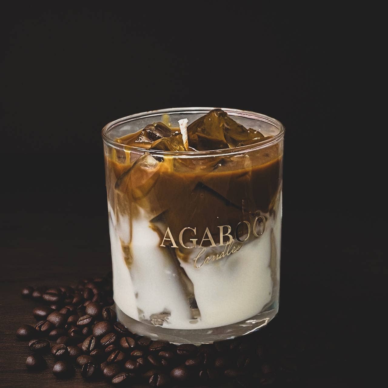Agaboo Candle - Coffee Shop Scent - Iced Coffee Candle - Glass Jar 10 oz