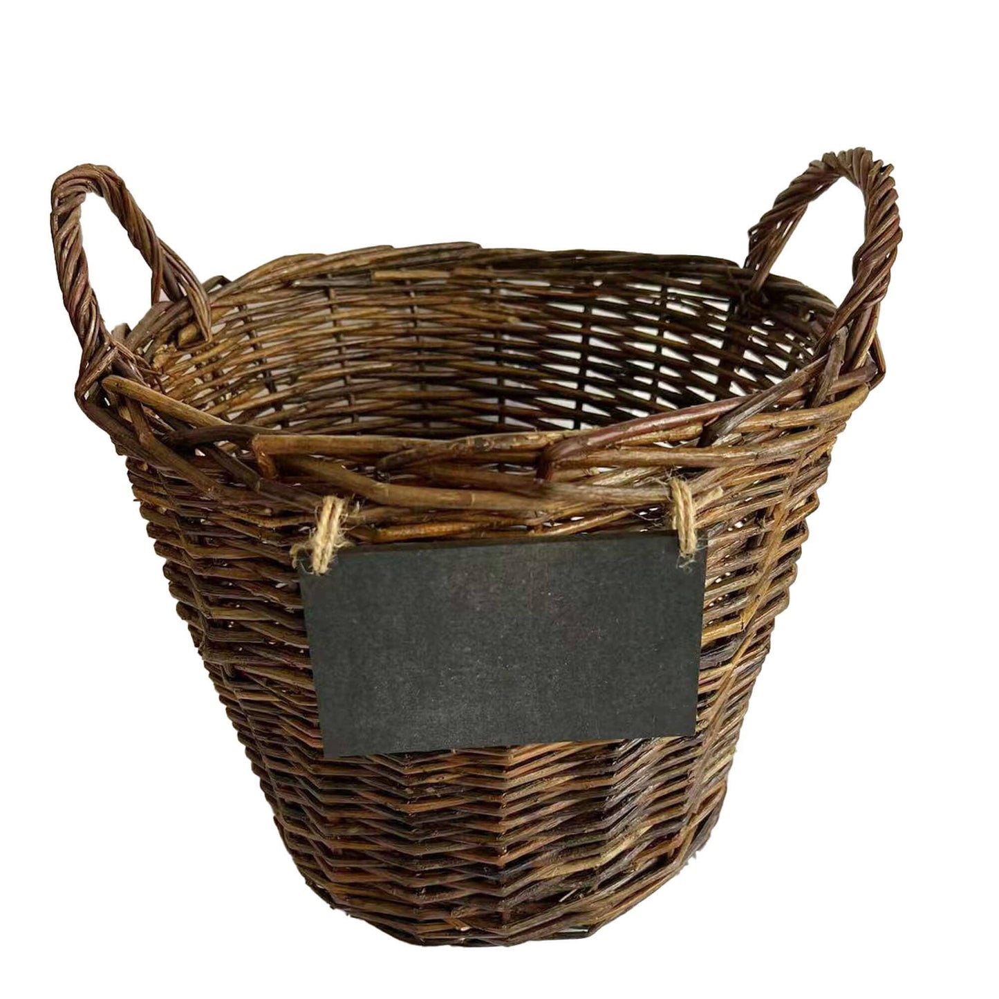 Bacon Basketware - UNPEELED WILLOW BUSHEL WITH CHALKBOARD