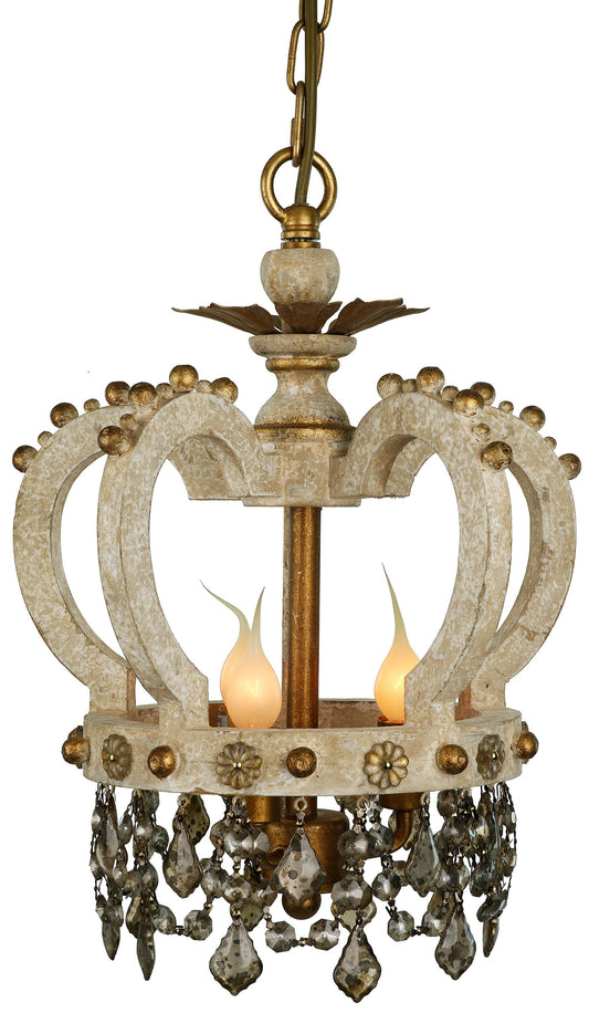 Provence Home - Traditional Carved Wood Crown Chandelier