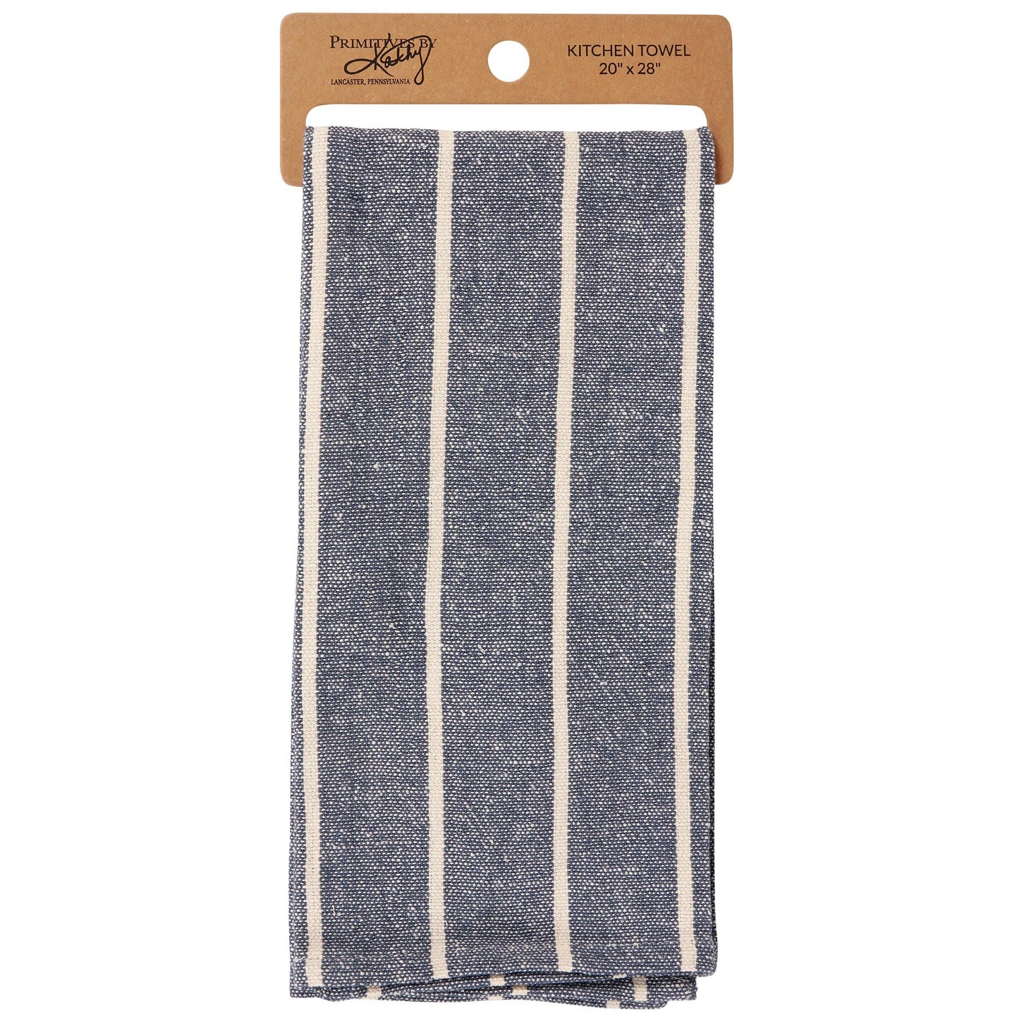 Primitives by Kathy - Blue Cream Stripe Kitchen Towel