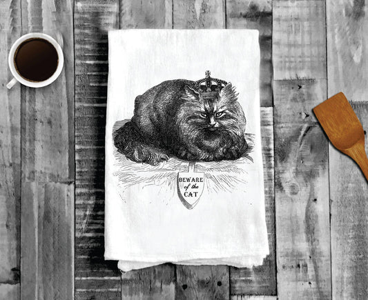 Avery Lane Gifts - Beware of the Cat Crown, Cotton Tea Towels