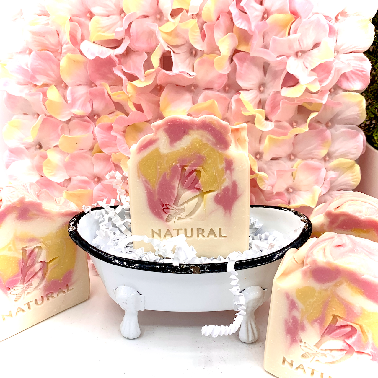 B.NATURAL STORES - Pink Peony Bath Bar
