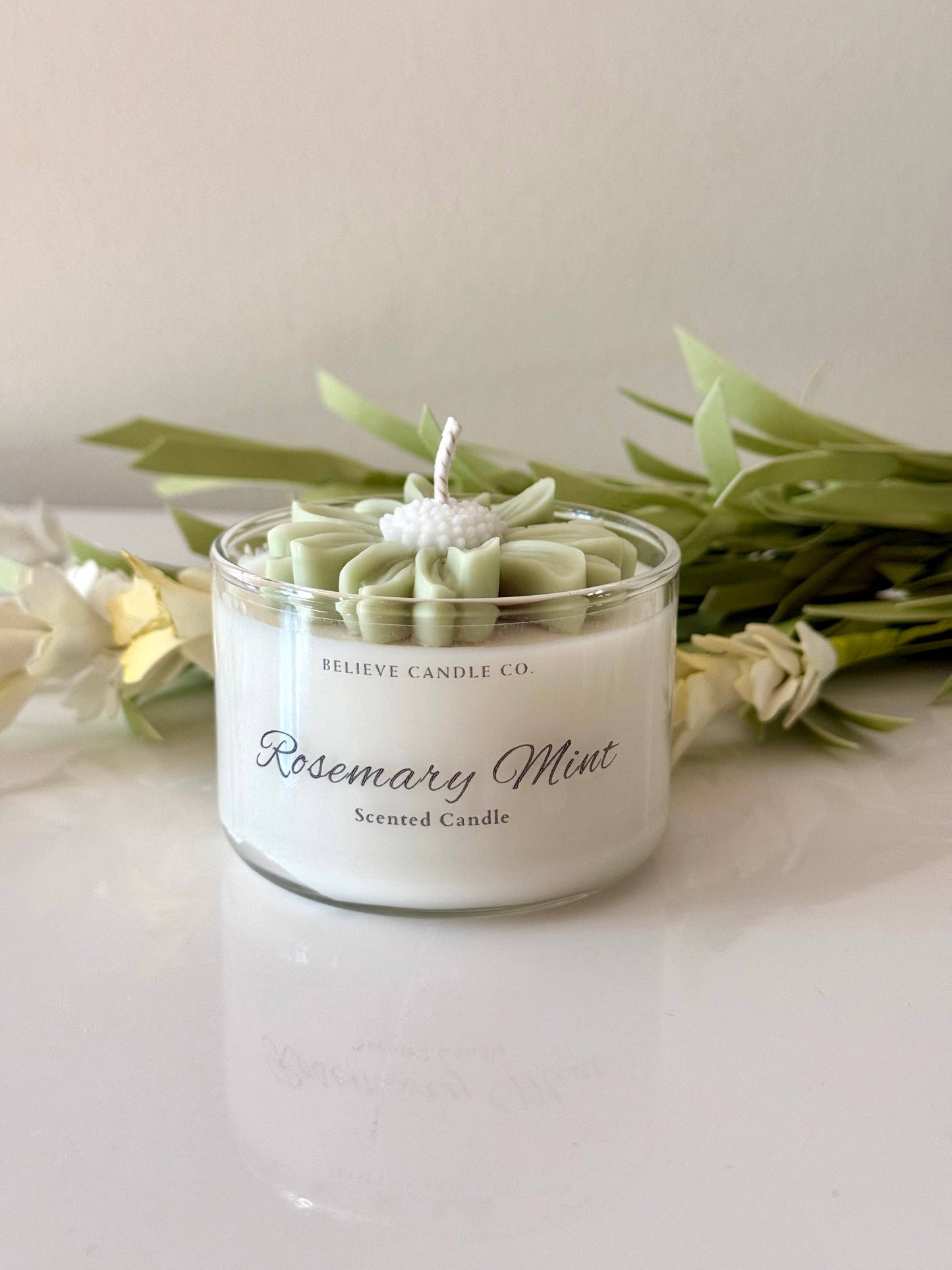 Believe Candle Co. -  Mini Daisy Candle Jar