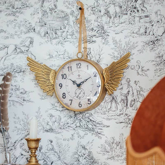 Le Menagerie - FRENCH IRON CLOCK IN GOLD FINISH