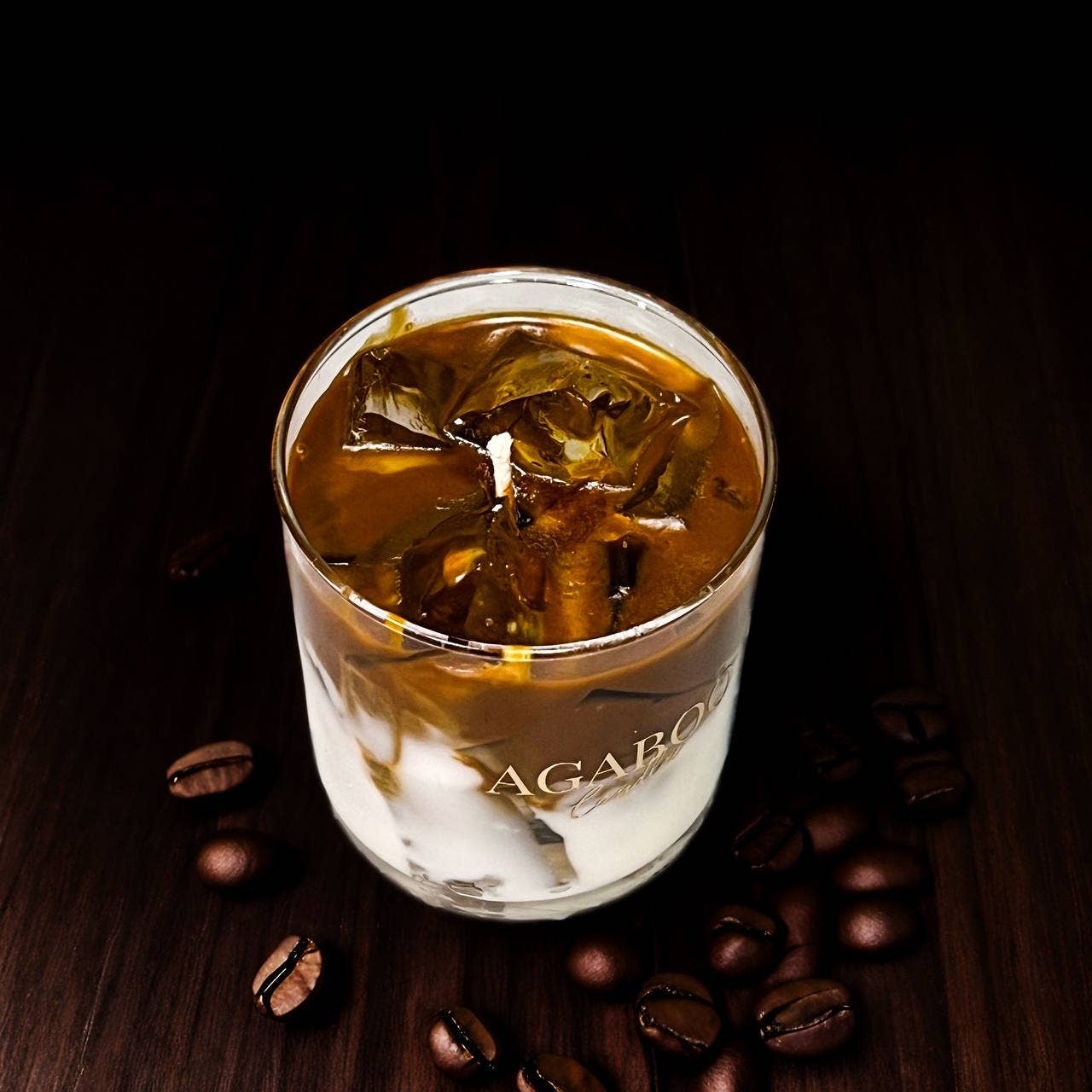 Agaboo Candle - Coffee Shop Scent - Iced Coffee Candle - Glass Jar 10 oz