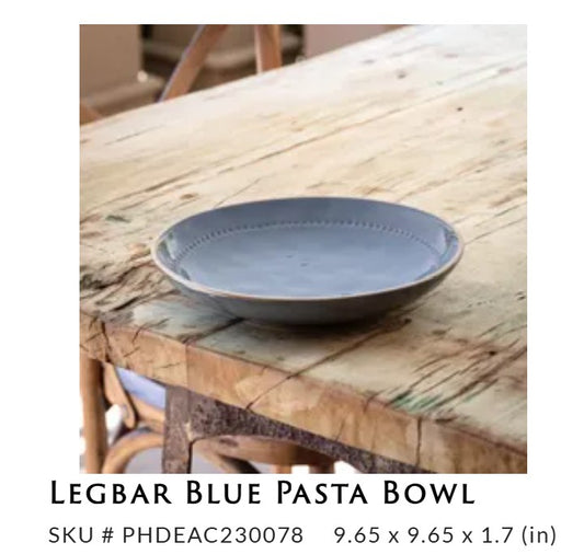 Porch View - Legbar Blue Pasta Bowl