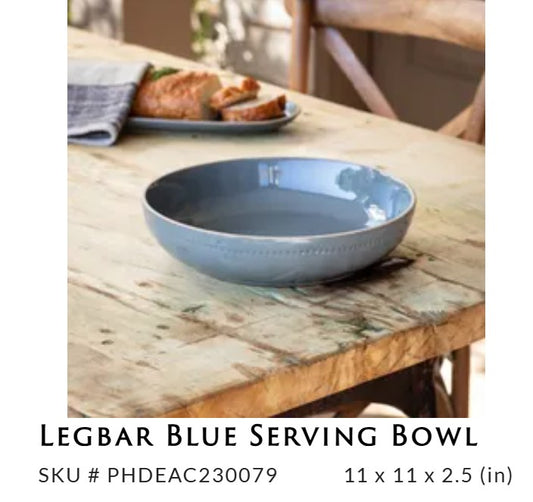 Porch View - Legbar Blue Serving Bowl