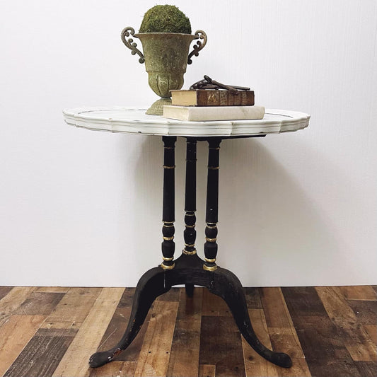 Menagerie-Upcycled Gallery-Side Table - White Top