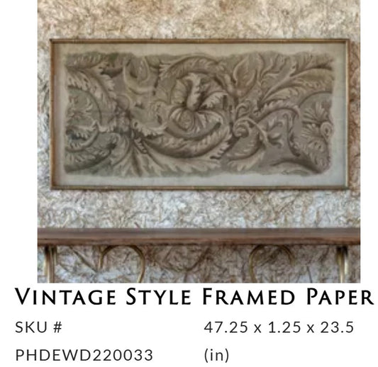 Porch View - Vintage Style Framed Paper